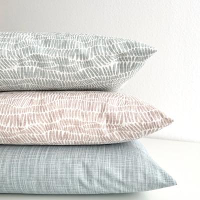 Preview: Kissenhüllen in zarten Pastellfarben rosé, silberblau, blau Sofakissen Dekokissen